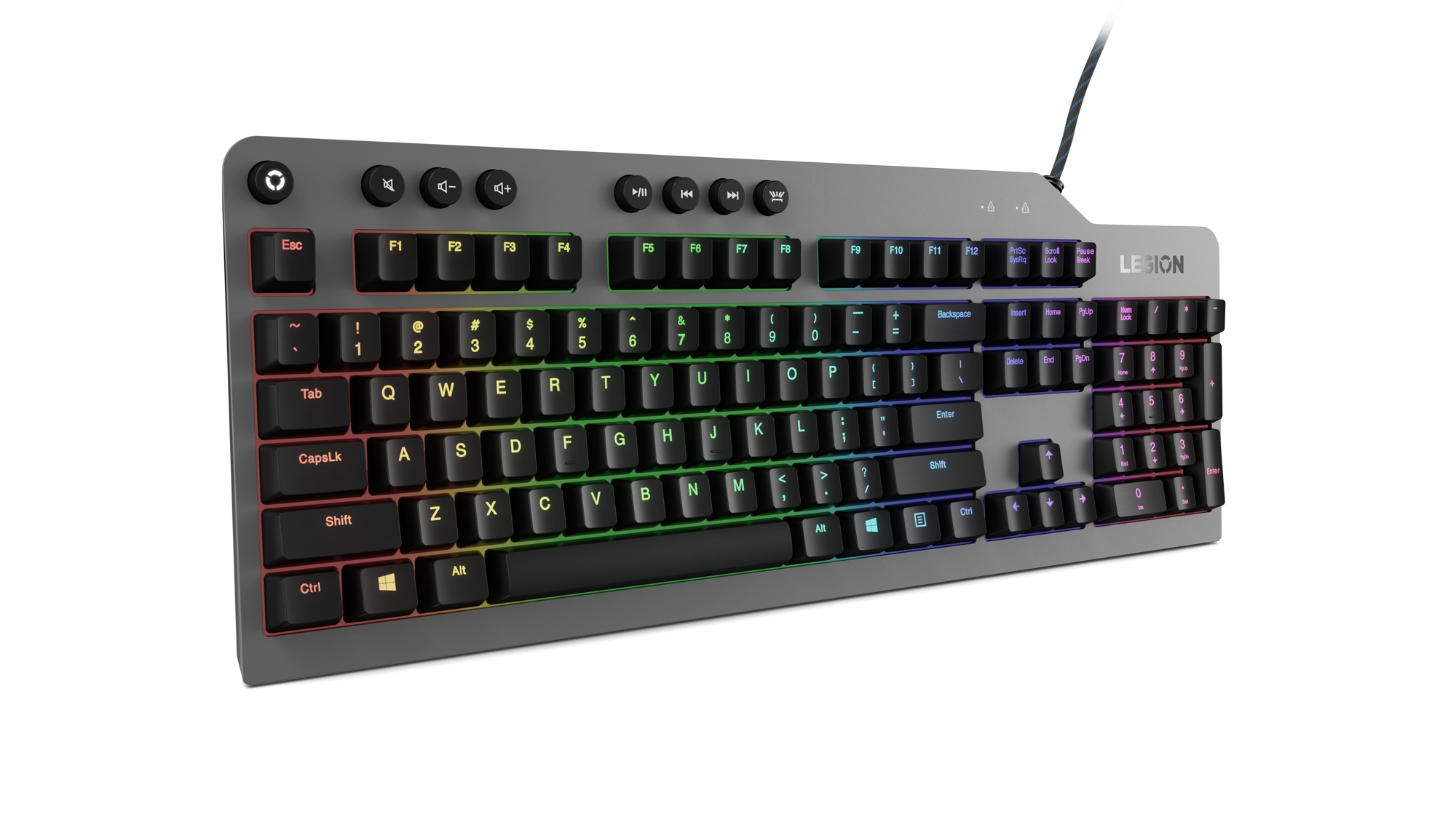 Lenovo Legion K500 RGB Mechanical Gaming Keyboard | Red Switches | Detachable Palm Rest | Programmable Keys