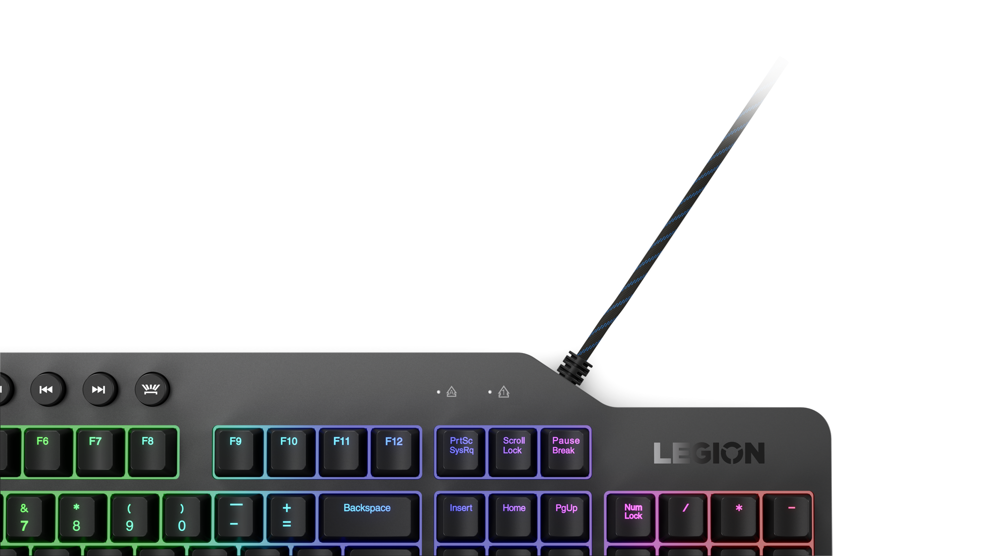 Lenovo Legion K500 RGB Mechanical Gaming Keyboard | Red Switches | Detachable Palm Rest | Programmable Keys