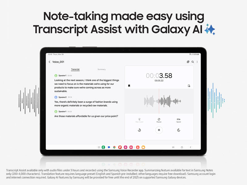 Samsung Galaxy Tab S9 | 11" 120Hz Dynamic AMOLED 2X Display | S Pen Included | 128GB | IP68 Water-Resistant