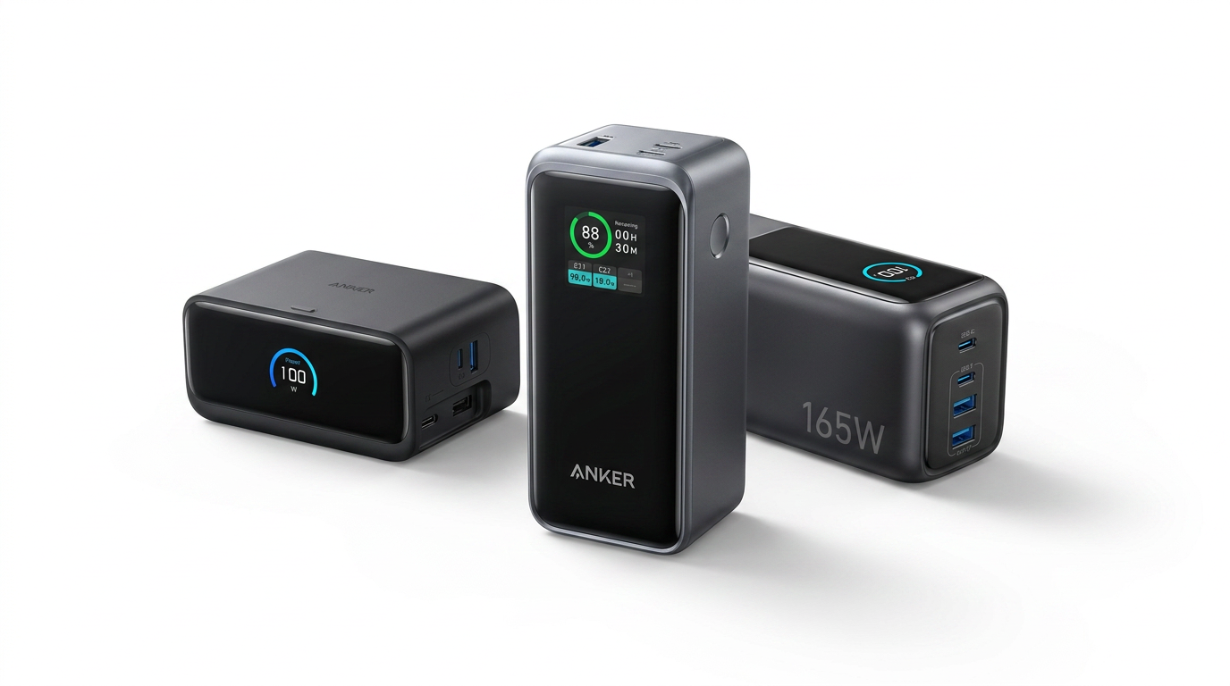 Anker — Prime 200W power bank, 25000mAh USB-C, Nano 7-in-1 charging station