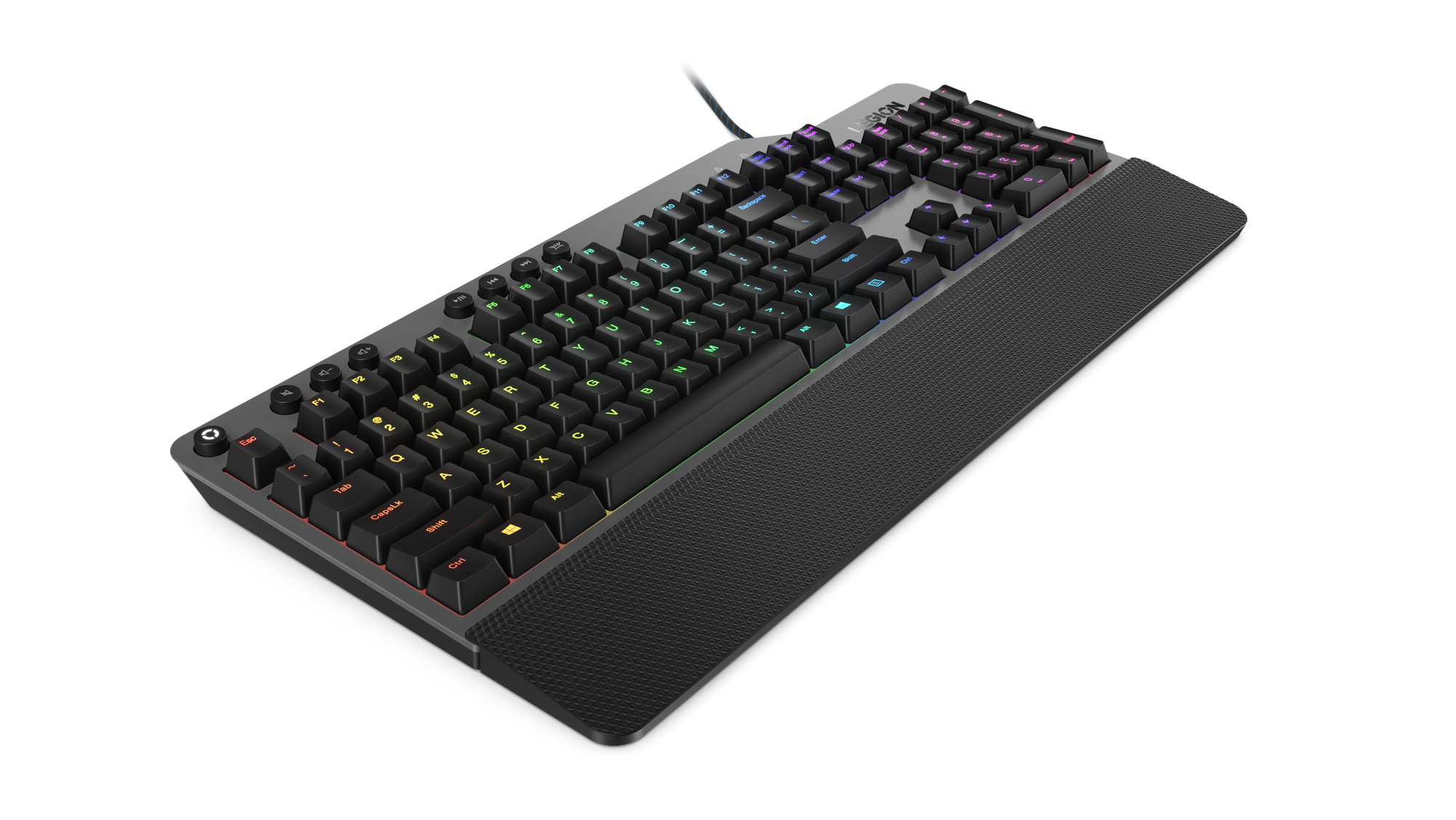 Lenovo Legion K500 RGB Mechanical Gaming Keyboard | Red Switches | Detachable Palm Rest | Programmable Keys