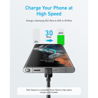 Anker 322 USB-C to USB-C Cable 6ft Braided