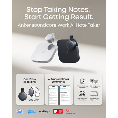 soundcore Work AI Voice Recorder by Anker (D3200)