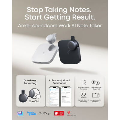 soundcore Work AI Voice Recorder by Anker (D3200)