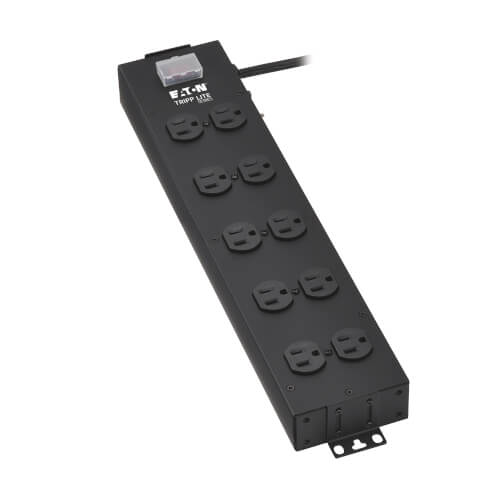 Eaton Tripp Lite Series Industrial Power Strip, 10-Outlet, 15 ft. Cord, Metal UL800CB-15
